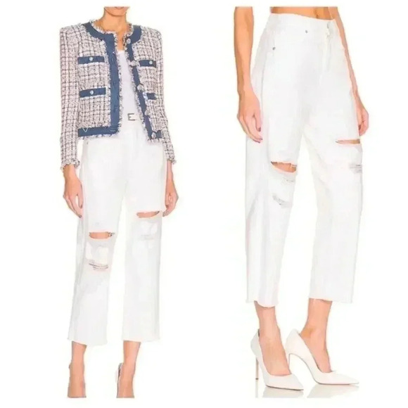 NWT Veronica Beard Blake Crop Classic Straight High Rise Jeans size 25 - Picture 16 of 16